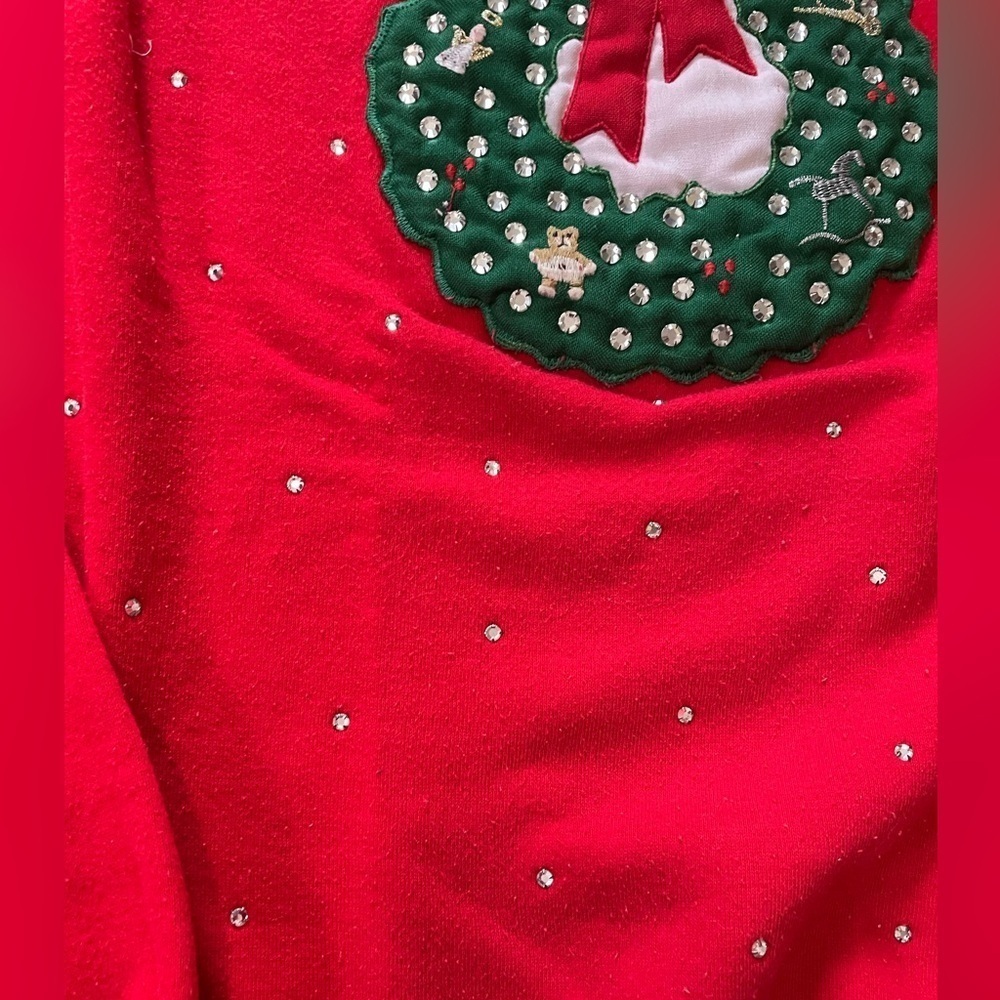 Vintage Holiday Sweatshirt - Bedazzled*** - Picture 4 of 5